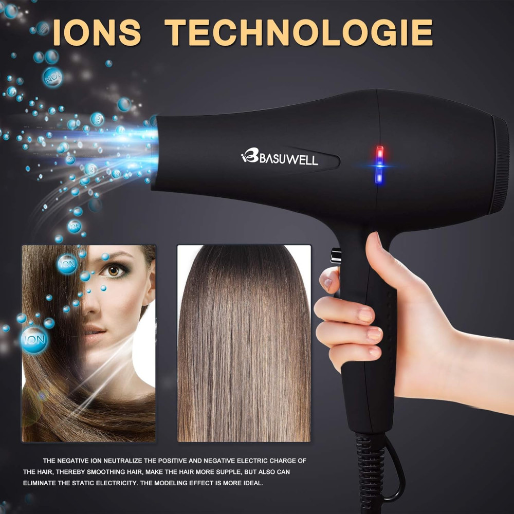 Фен для волосся з іонізацією Basuwell Hair Dryer Professional 2100W