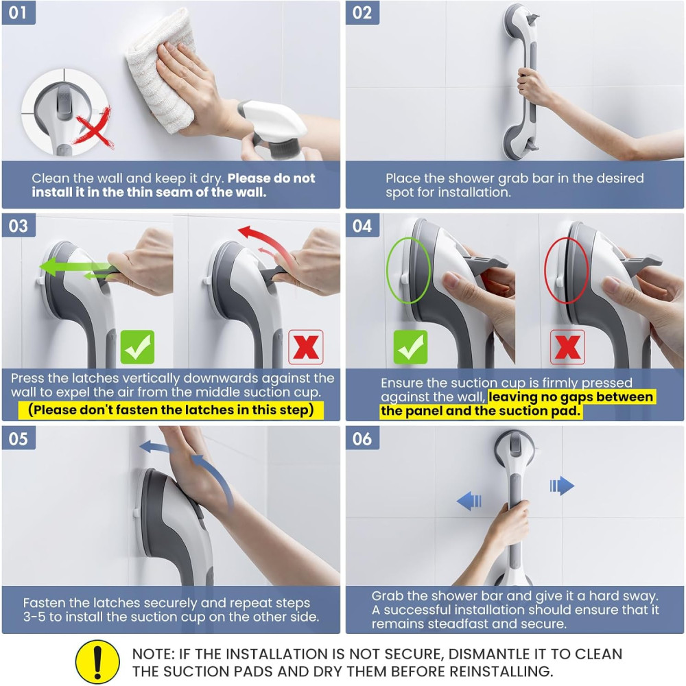 Поручень для душа TAILI Shower Grab Bar AW678 (в комплекте 2 штуки)