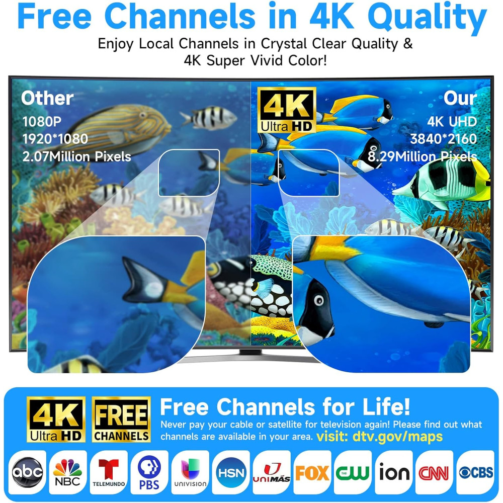 Антена HD для T2/Smart TV кімнатна/вулична EUGIEM 4-12FH