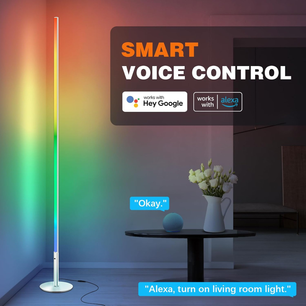 Умный торшер Hzitcigm WiFi RGBCW с поддержкой Alexa/Google Home
