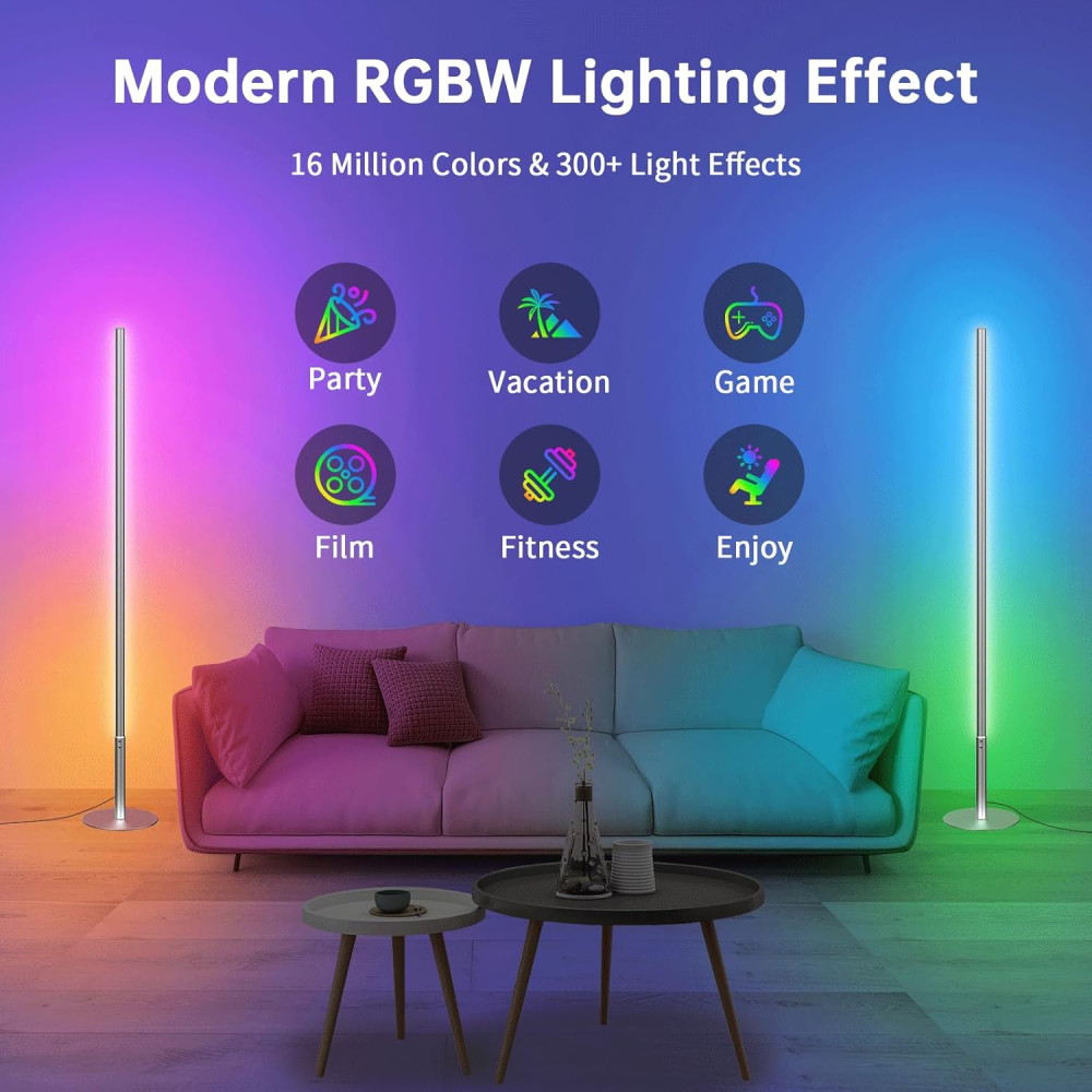 Умный торшер Hzitcigm WiFi RGBCW с поддержкой Alexa/Google Home