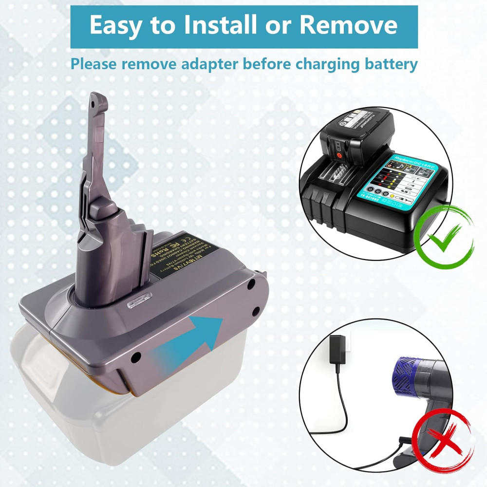 Аккумулятор BTRUI MT18V7/V8 для Dyson V7 V8 под аккумулятор Makita 18V