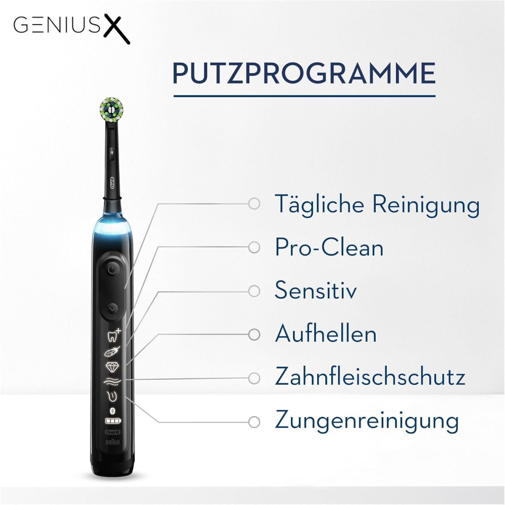 Электрическая зубная щётка Oral-B Genius X, чёрная