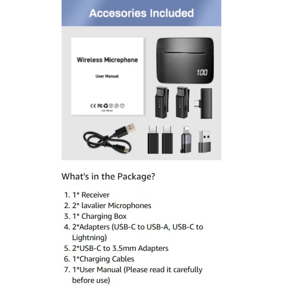 Беспроводной петличный микрофон ZONEY S16 с кейсом