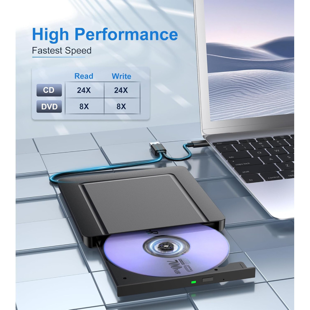 Внешний CD/DVD-привод Umaniy USB 3.0 + USB-C