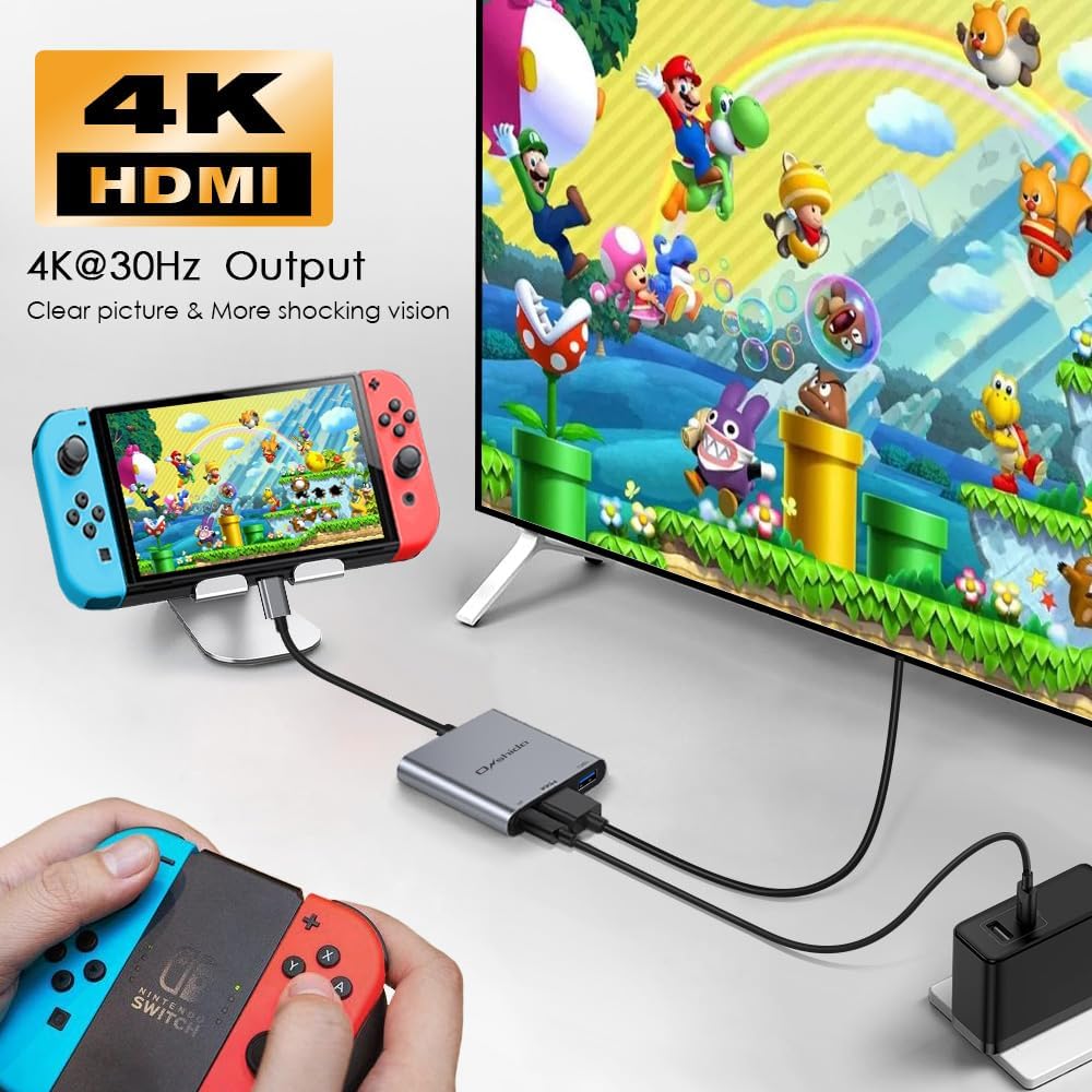 Адаптер USB-C 3-в-1 для Nintendo Switch Onshida