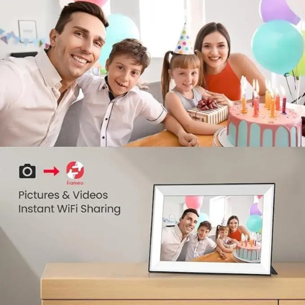 Фоторамка цифровая Frameo 10,1-дюйм Wi-Fi 1280x800 HD, с памятью 32 ГБ