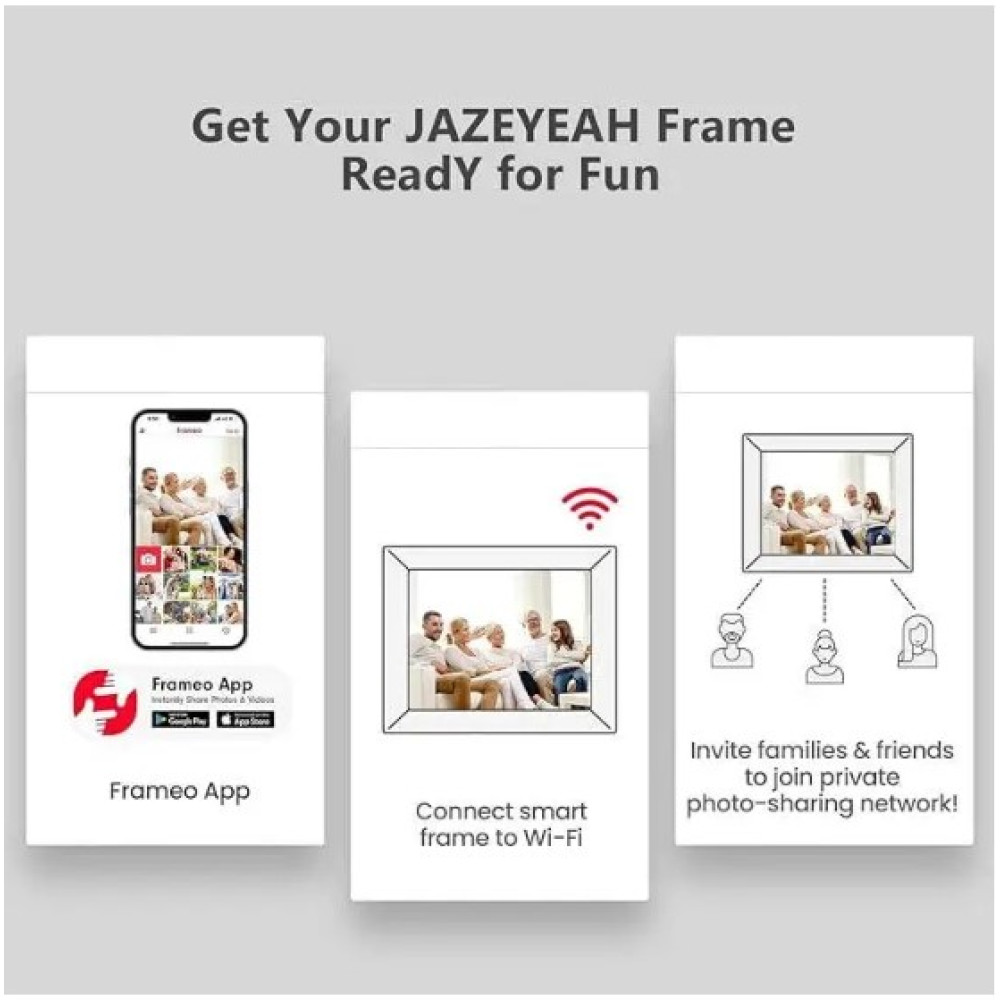 Фоторамка цифровая Frameo 10,1-дюйм Wi-Fi 1280x800 HD, с памятью 32 ГБ