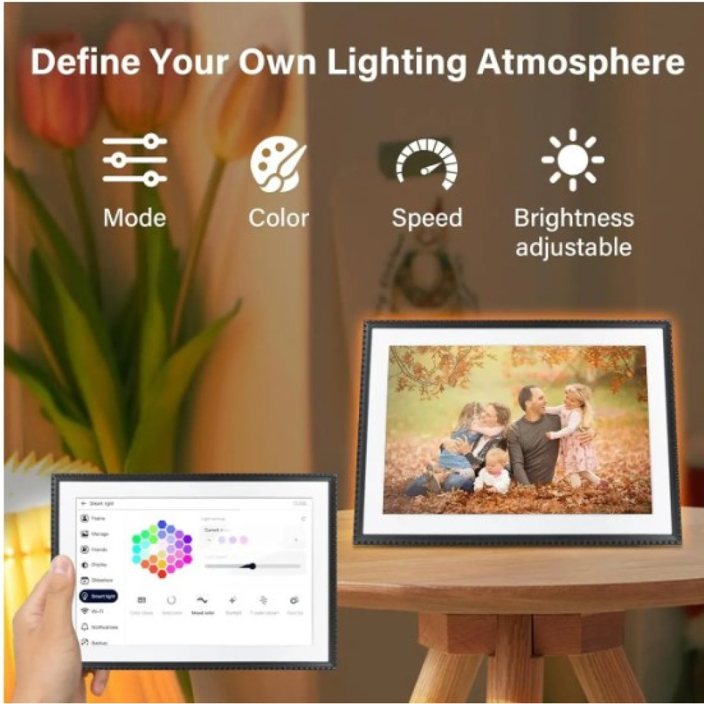 Фоторамка цифровая Frameo 10,1-дюйм Wi-Fi 1280x800 HD, с памятью 32 ГБ