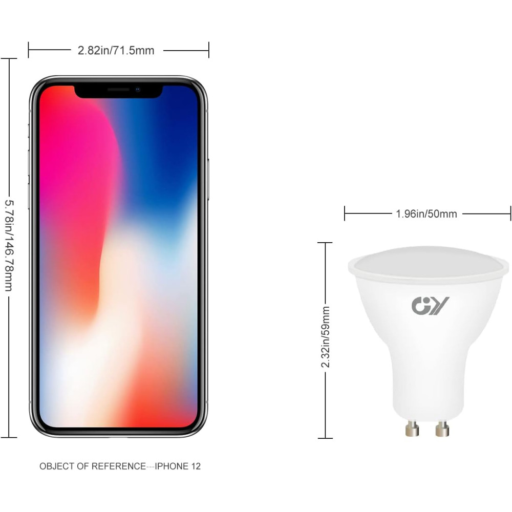 Светодиодные лампы матовые GY GU10 8Вт, теплый белый 2700k (Комплект из 12 ламп)