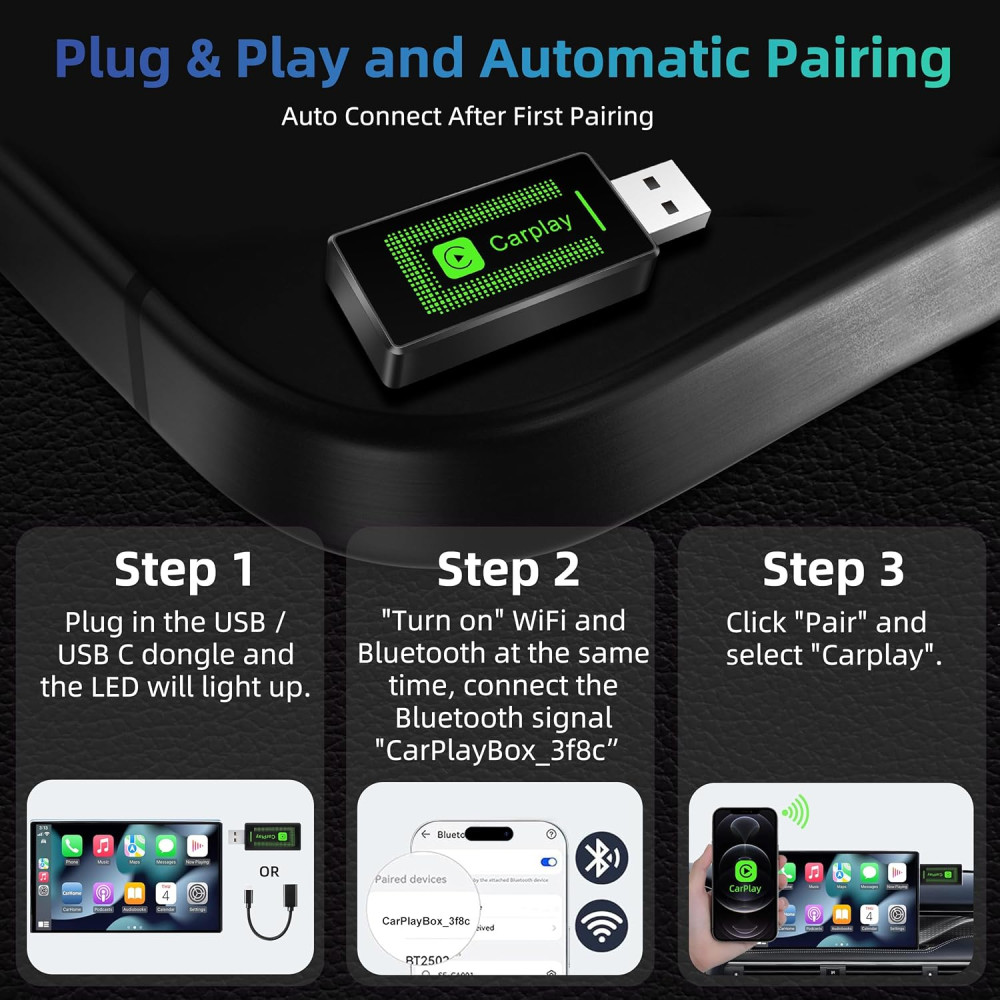 Беспроводной Адаптер CarPlay для iPhone (Lyssiefeel)