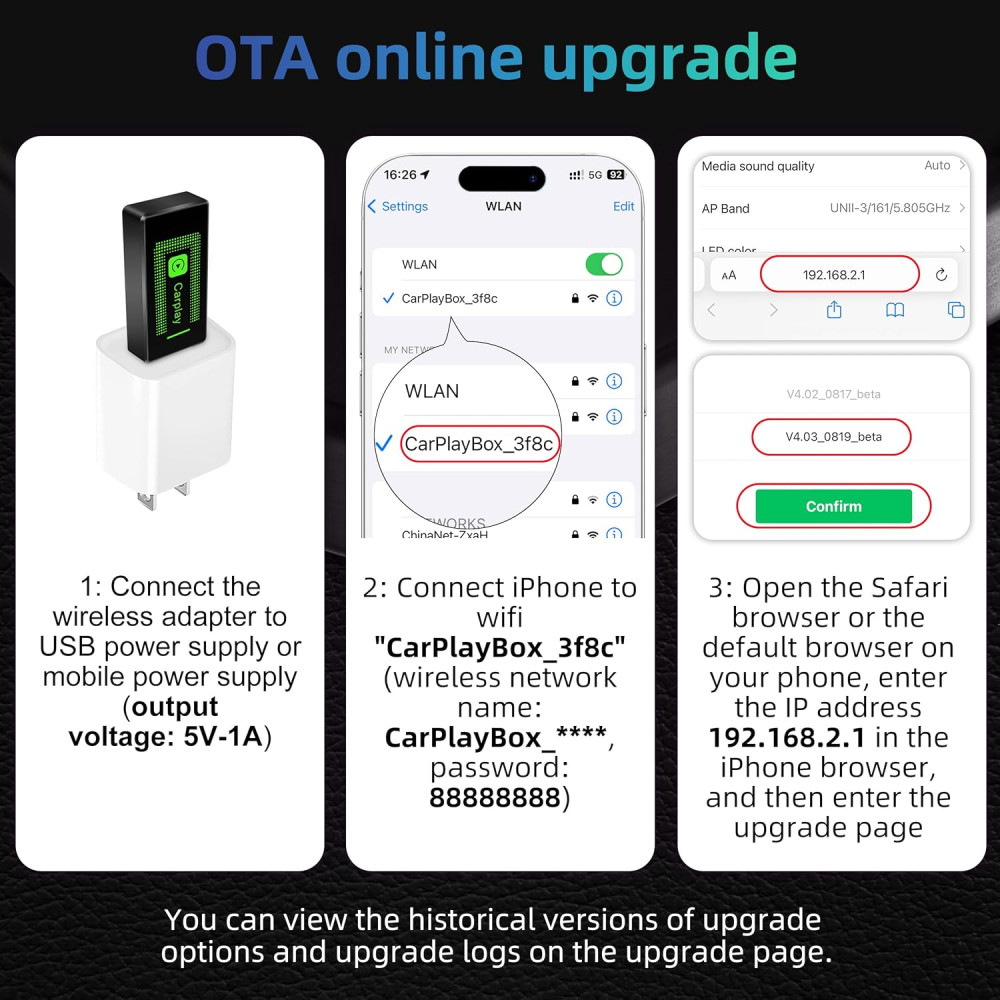 Беспроводной Адаптер CarPlay для iPhone (Lyssiefeel)