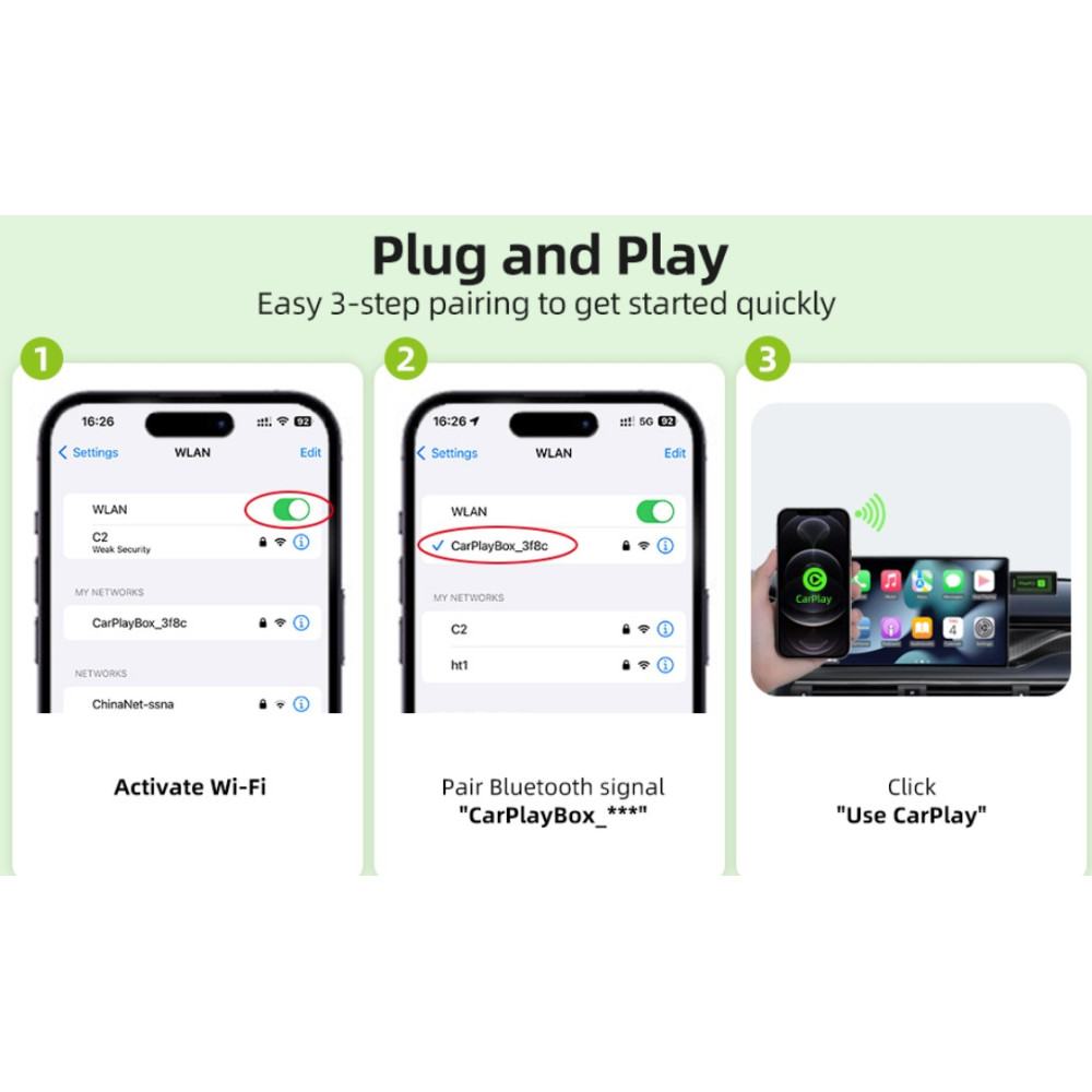 Беспроводной Адаптер CarPlay для iPhone (Lyssiefeel)