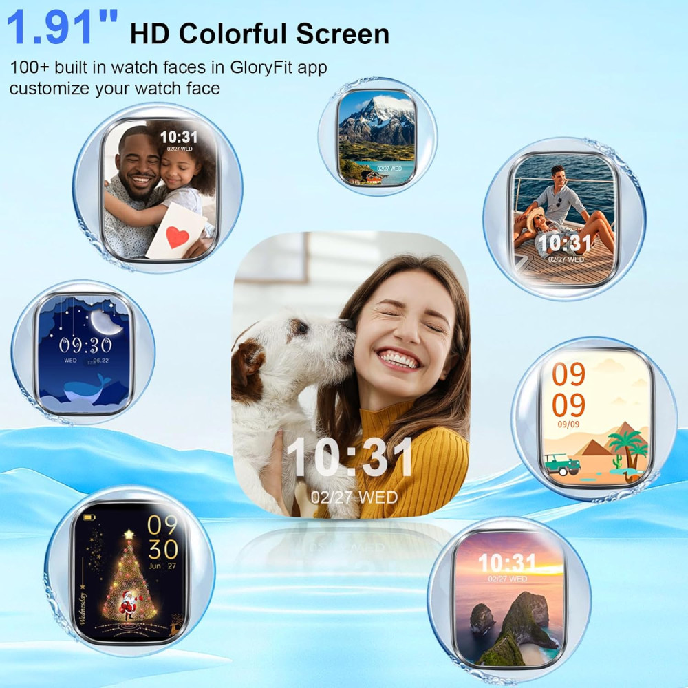 Смарт-часы Kuizil с ярким 1.91-дюймовым HD-дисплеем