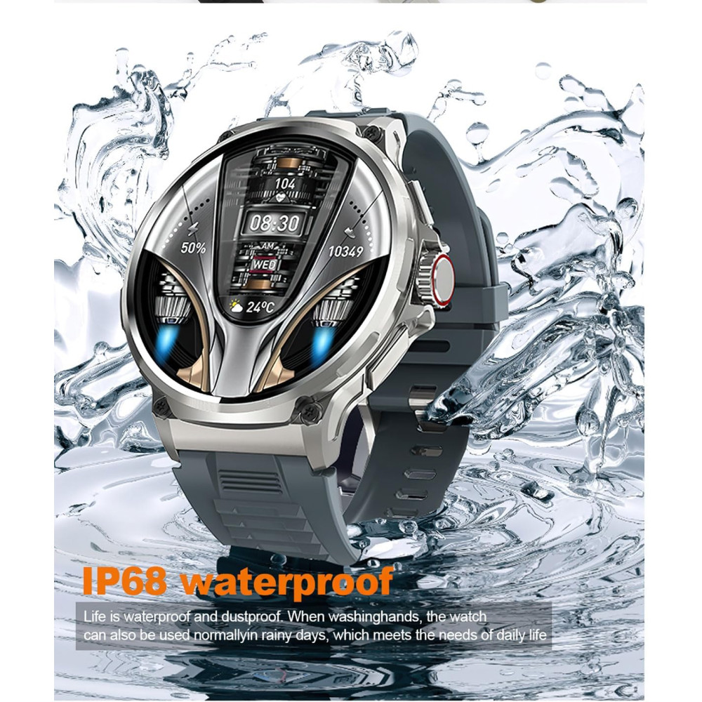 Розумний смарт годинник V69 Sport Black 1,85-дюйм, водонепроникний