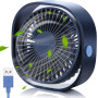 Портативный USB-вентилятор SMARTDEVIL, с 2 уровнями скорости, вращением на 360