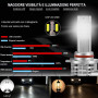 LED лампы автомобильные 6500K XELORD HIR2, Холодные белые автомобильные фары (2 шт.)