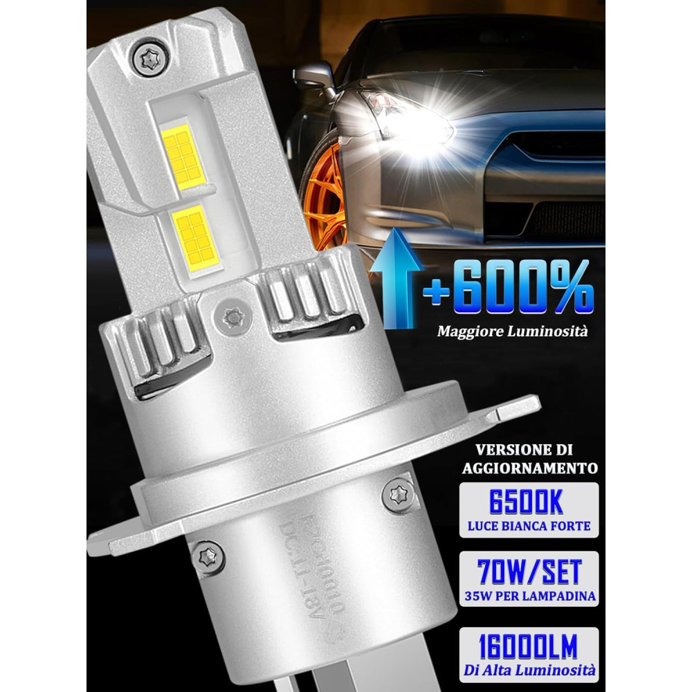 Автомобильные LED лампы Светодиодные XELORD H4 6500K (2 шт.)