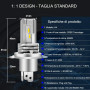 Светодиодные лампы для фар XELORD H4 Hi/Lo 6500K 25Вт 1600лм