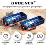 Акумулятор для радіокерованих дронів (2 шт) URGENEX 7.4 В 5200 мА·год Lipo 2S 70C