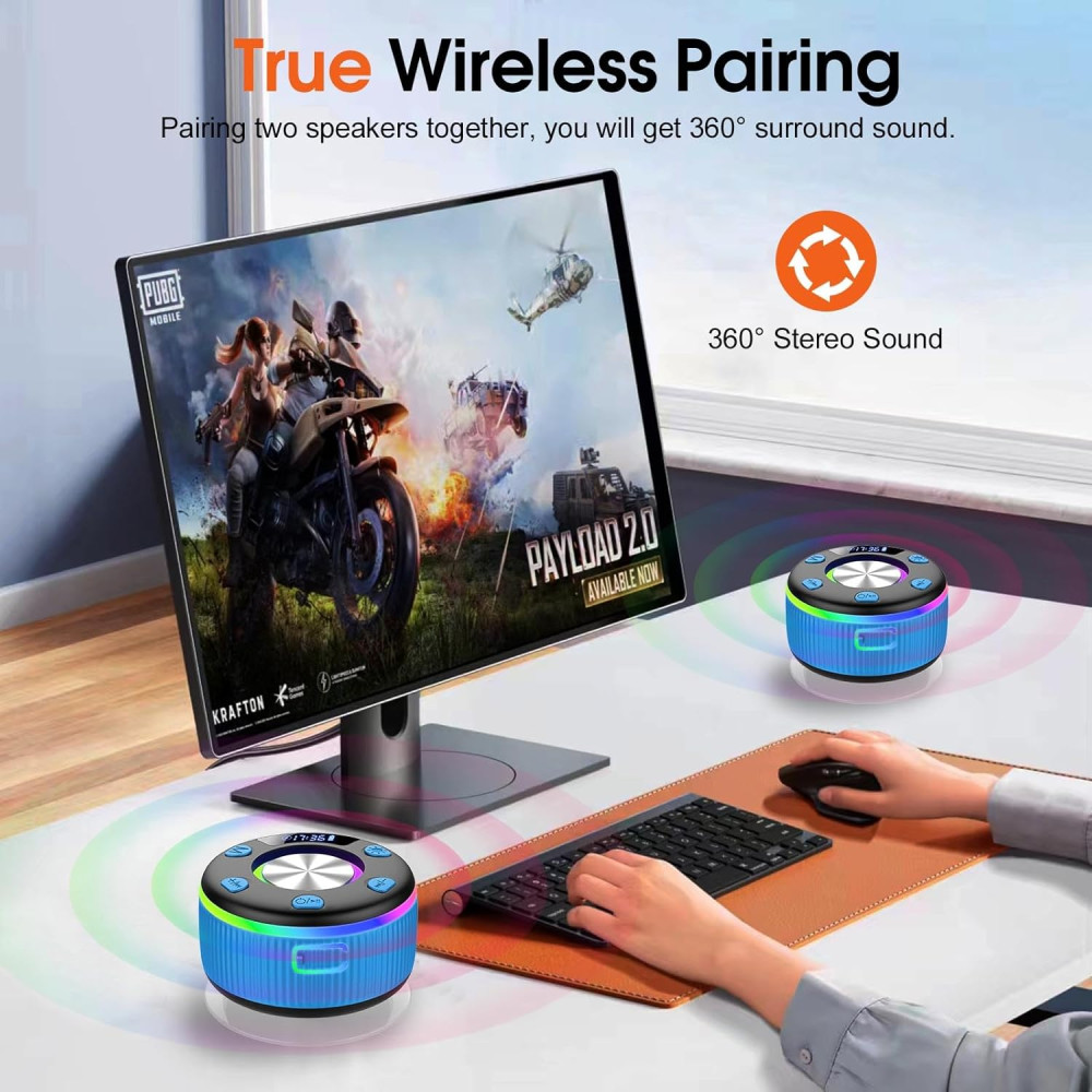 Портативна колонка PRSCFUM, Bluetooth-динамік для душу 