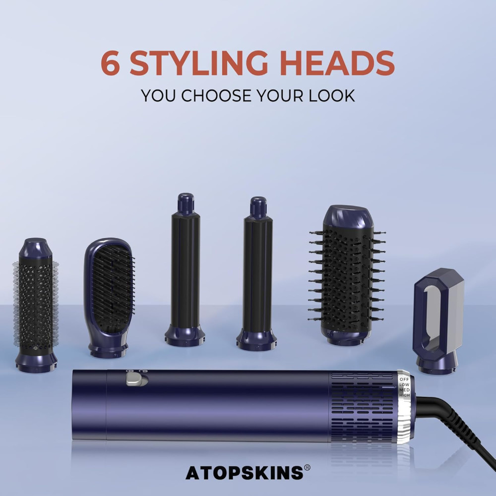 Cтайлер для волосся Atopskins Air Styler 6 в 1 1000 Вт, 3 режими, іонізація