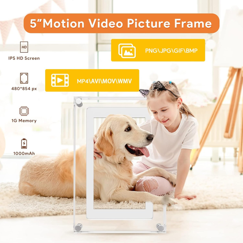 Цифрова акрилова фоторамка 5" Wifi Acrylic Video Frame