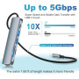 USB-хаб, концентратор, адаптер B3 BIGTHREE для MacBook Pro, 7 в 1, 4K HDMI
