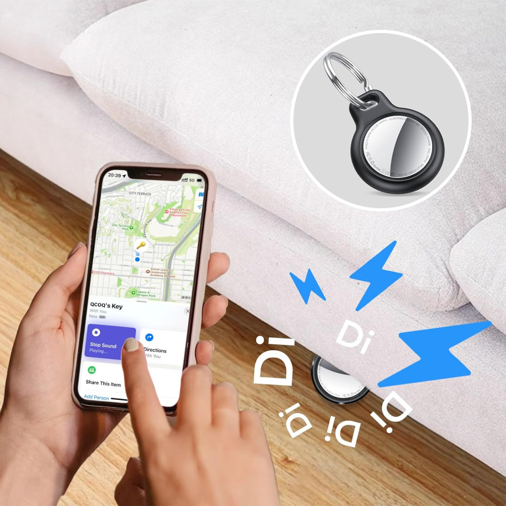 Bluetooth трекер-брелок маячок для поиска QCOQ с поддержкой Apple Find My