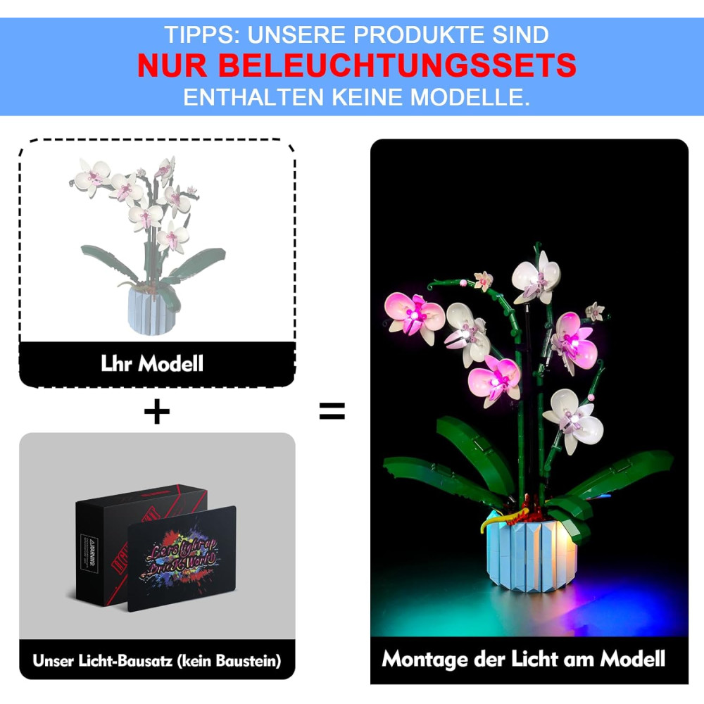 Светодиодная подсветка для набора LEGO Orchid 10311 (без конструктора)