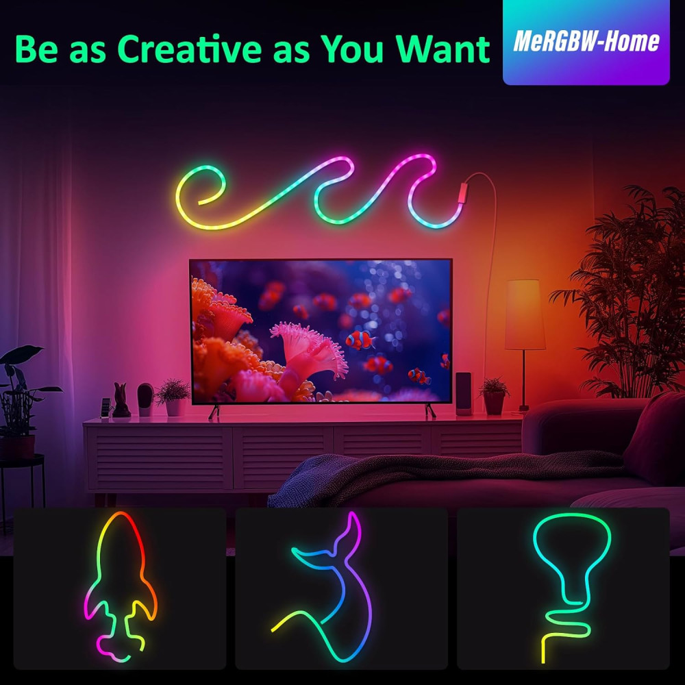 Гибкая RGB LED неоновая лента MeRGBW-Home | 1 метр
