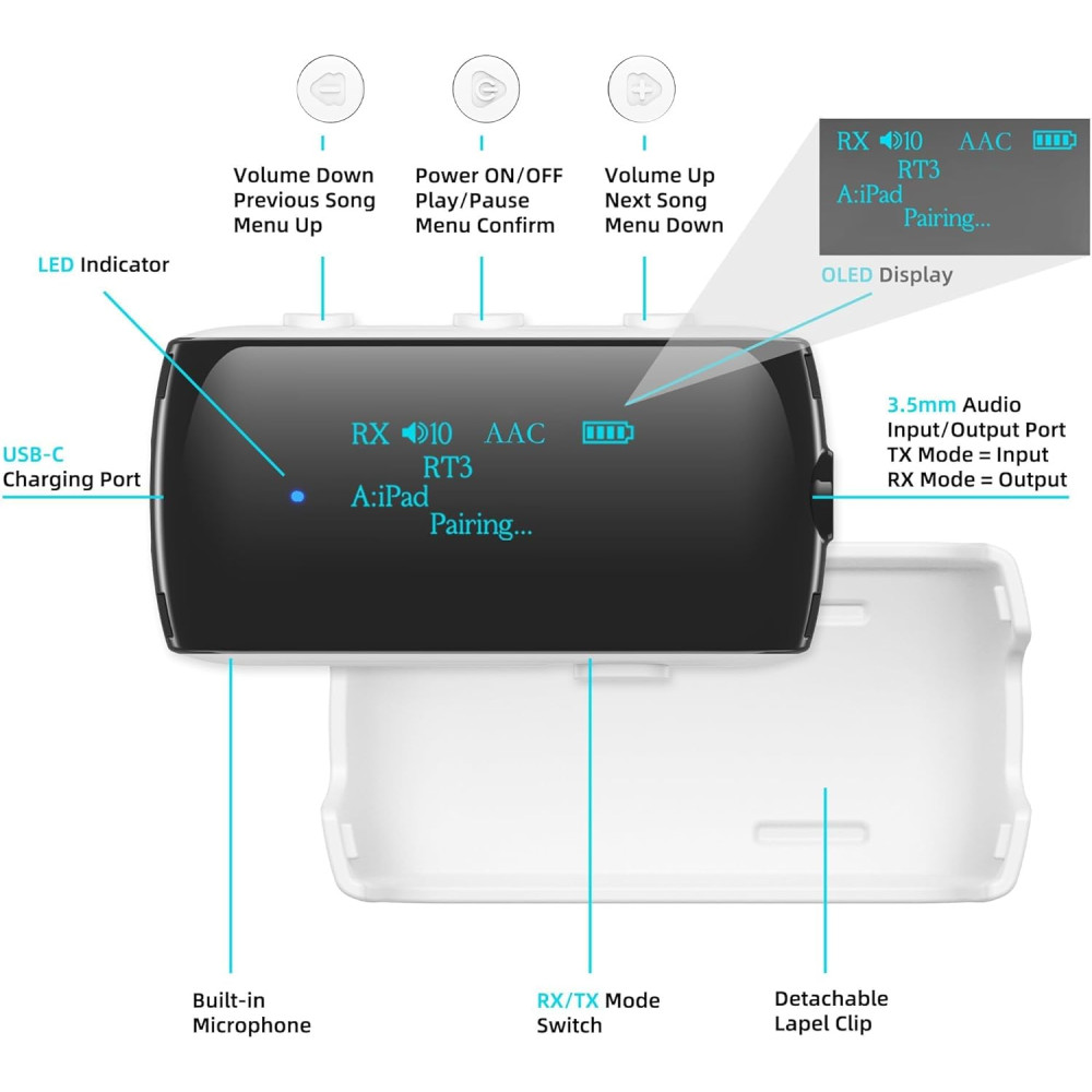 Bluetooth передатчик-приёмник YOCOWOCO 2-в-1