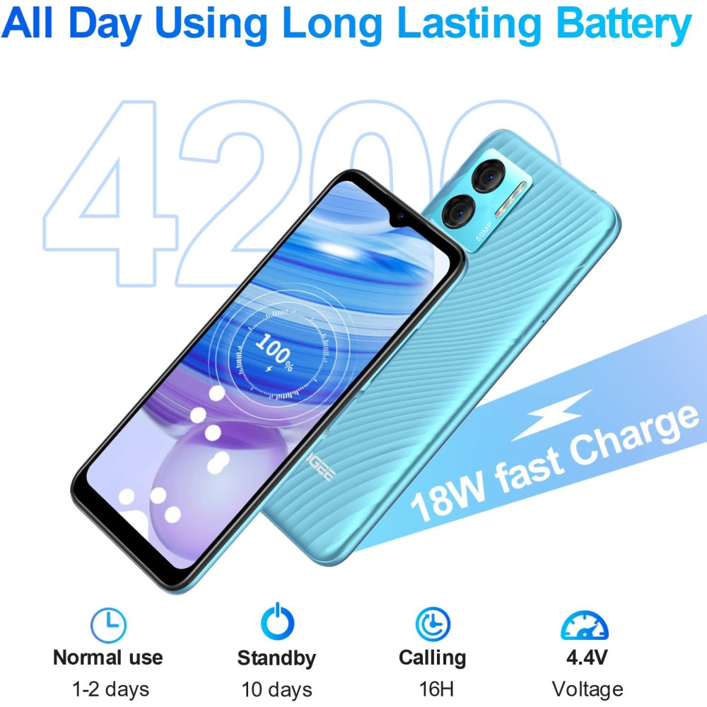 Смартфон DOOGEE N50, 15ГБ+128ГБ, Android 13, 4200 мАч, две SIM-карты