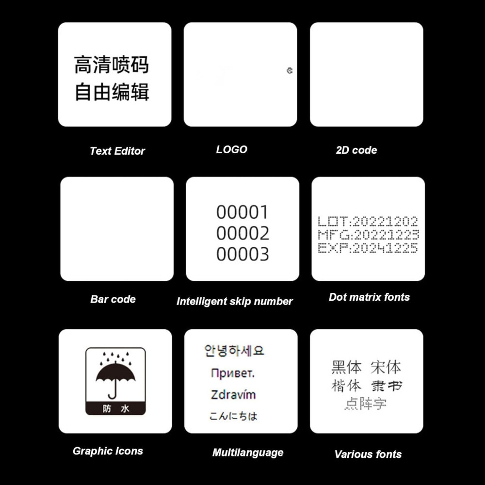 Струйный принтер Focket с сенсорным экраном маркировочный для QR кода штрихкода даты