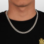 Цепочка мужская KRKC CO 8 мм нержавеющая сталь позолота 18K 50 66 см