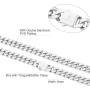 Цепочка мужская KRKC CO 8 мм нержавеющая сталь позолота 18K 50 66 см