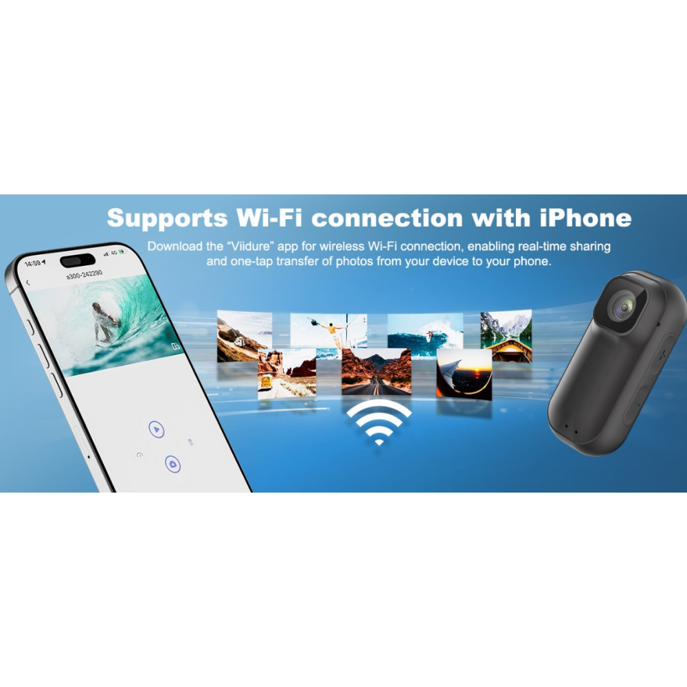 Мини экшн камера 4K WiFi ONKELYIM 128GB портативна с магнитным креплением