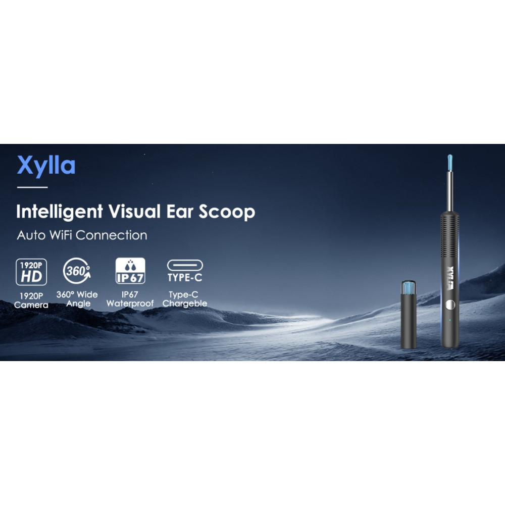 Набор для удаления ушной серы Xylla с камерой и 12 силиконовыми насадками