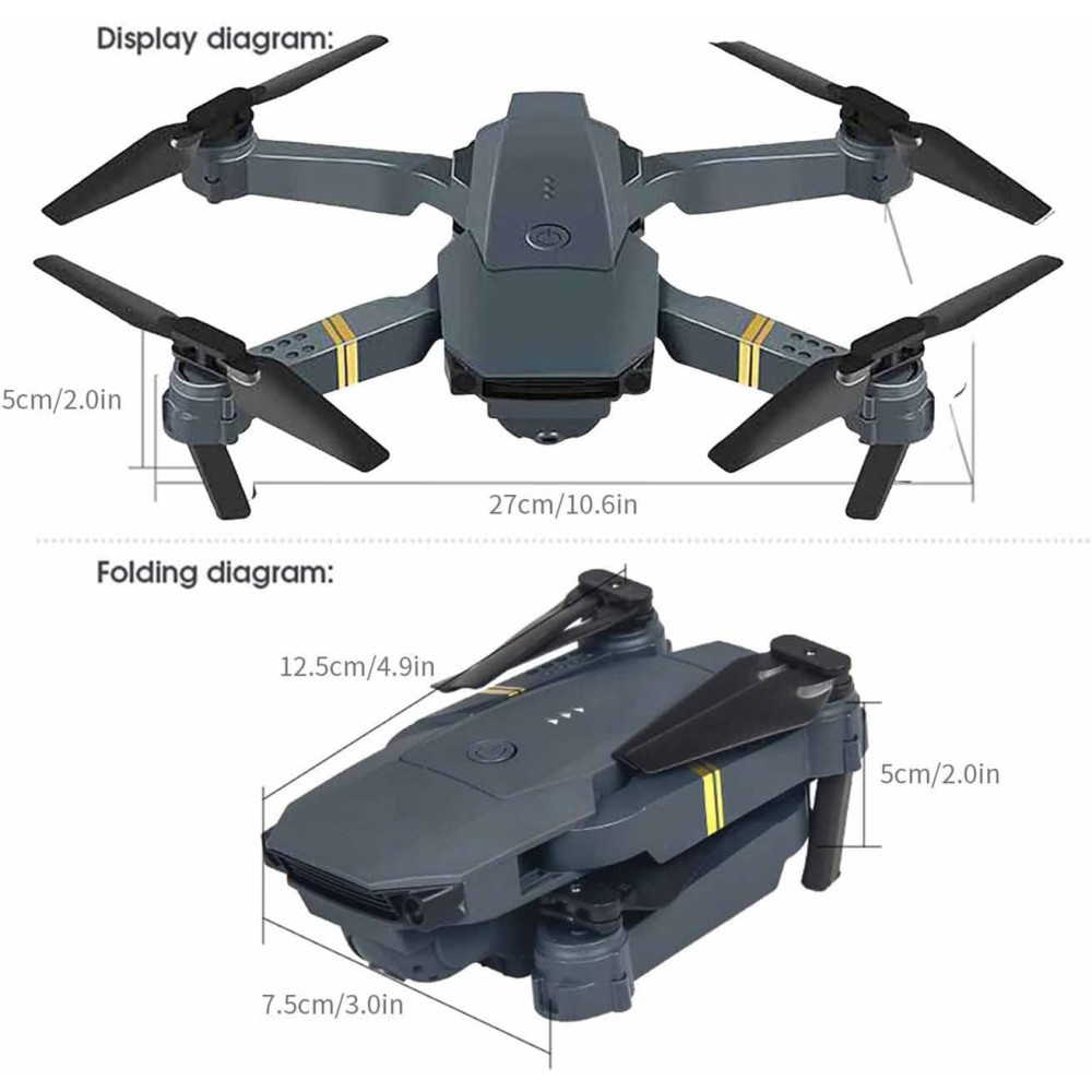 Мини-дрон E58 с Wi-Fi FPV складной квадрокоптер с удержанием высоты