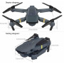 Мини-дрон E58 с Wi-Fi FPV складной квадрокоптер с удержанием высоты