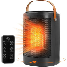 Электрический обогреватель PTC 1500W портативный с поворотом 70 градусов