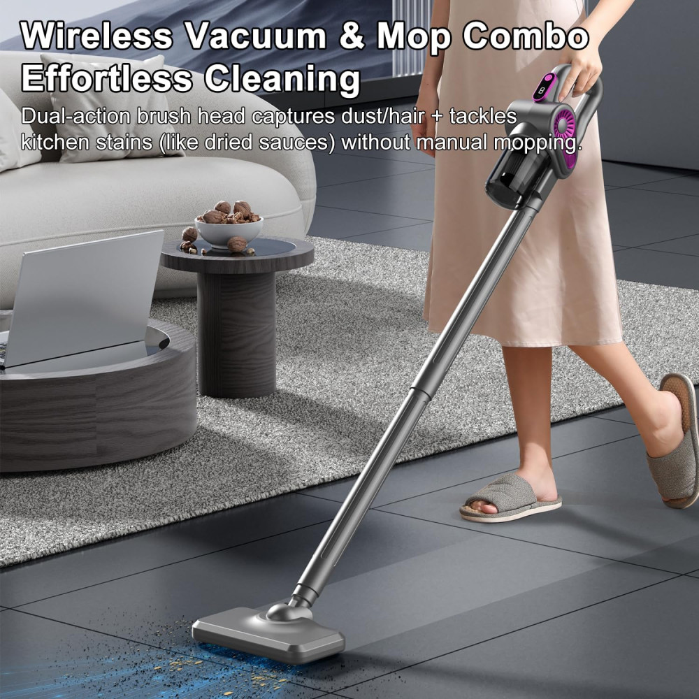 Аккумуляторный пылесос JOHNBOLIN 4 в 1 15000 Па с УФ-C лампой