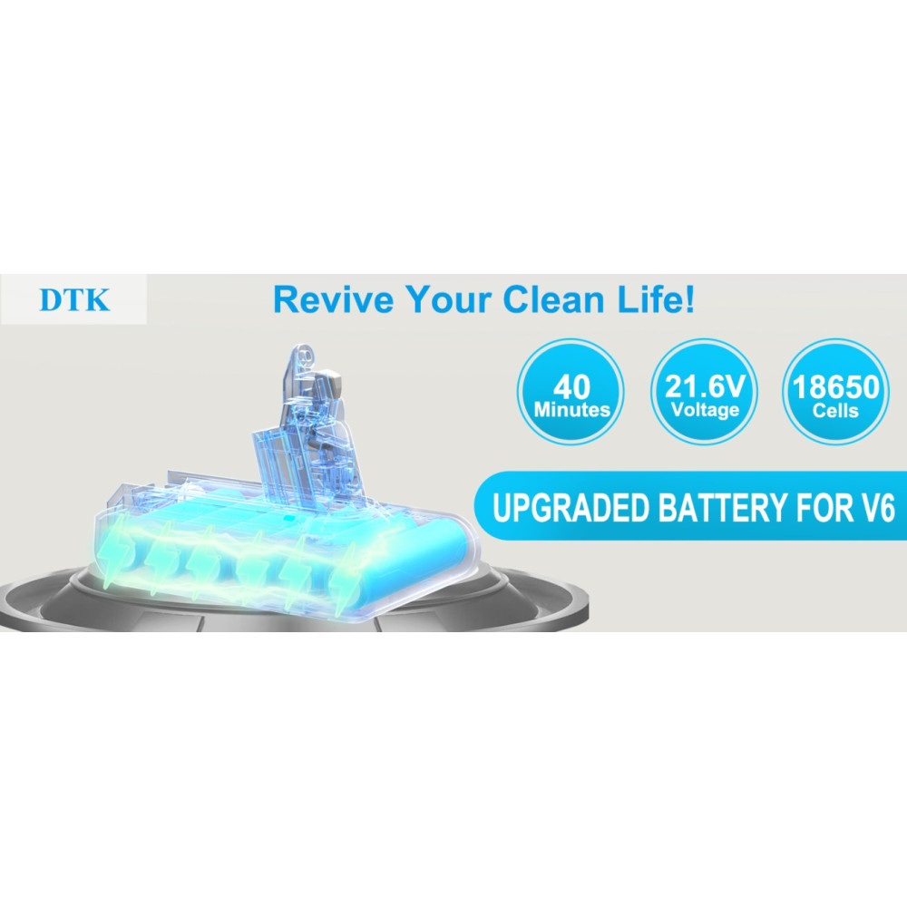 Аккумулятор для пылесоса Dyson V6 DTK 4500 mAh литий-ионный
