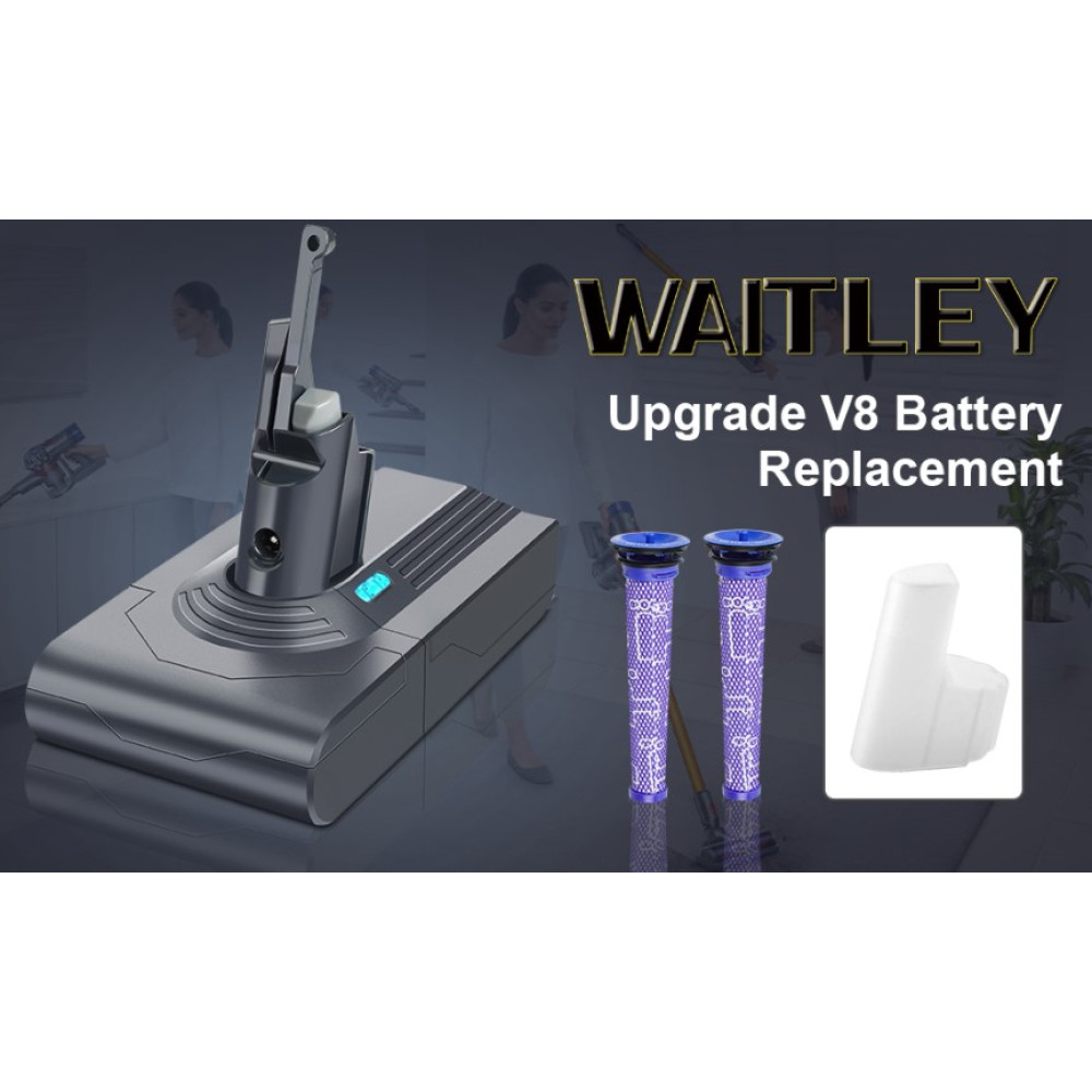 Аккумулятор Waitley 6000mAh для Dyson V8 SV10 с фильтрами