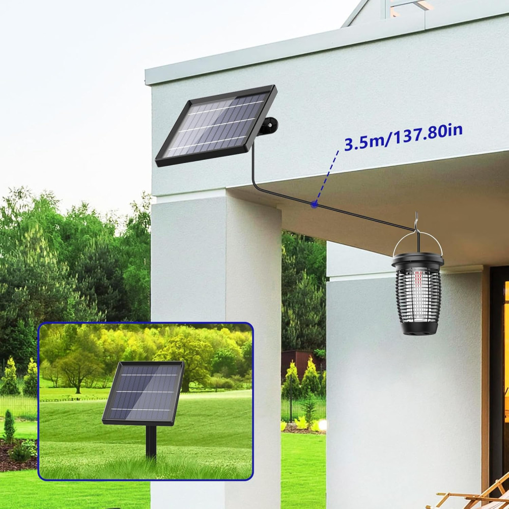 Электрический уничтожитель насекомых с солнечной панелью PALONE 4500V 2500mAh