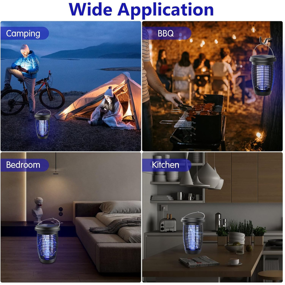 Электрический уничтожитель насекомых с солнечной панелью PALONE 4500V 2500mAh