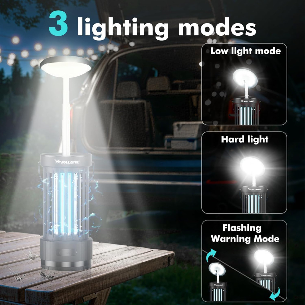 Знищувач комах PALONE 4500V з LED ліхтарем Mosquito Killer 2в1
