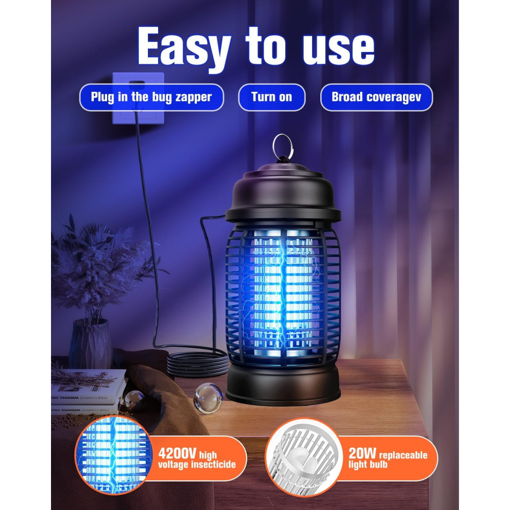 Ультрафіолетовий знищувач комах DEEZEE 4200V для дому та вулиці 20W 
