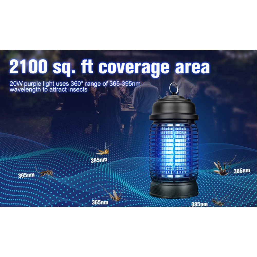 Ультрафіолетовий знищувач комах DEEZEE 4200V для дому та вулиці 20W 