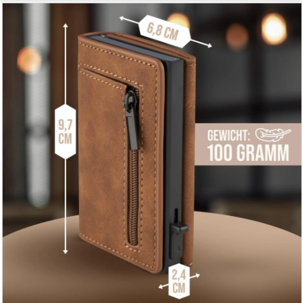 Мужской кошелек pots Minimalist Wallet с RFID защитой и алюминиевый кардхолдер